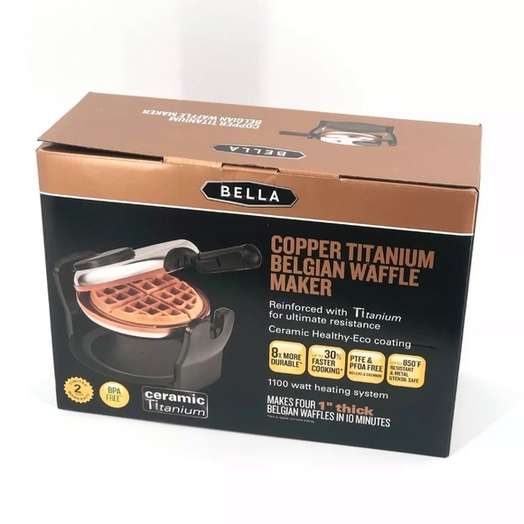 bella copper titanium waffle maker